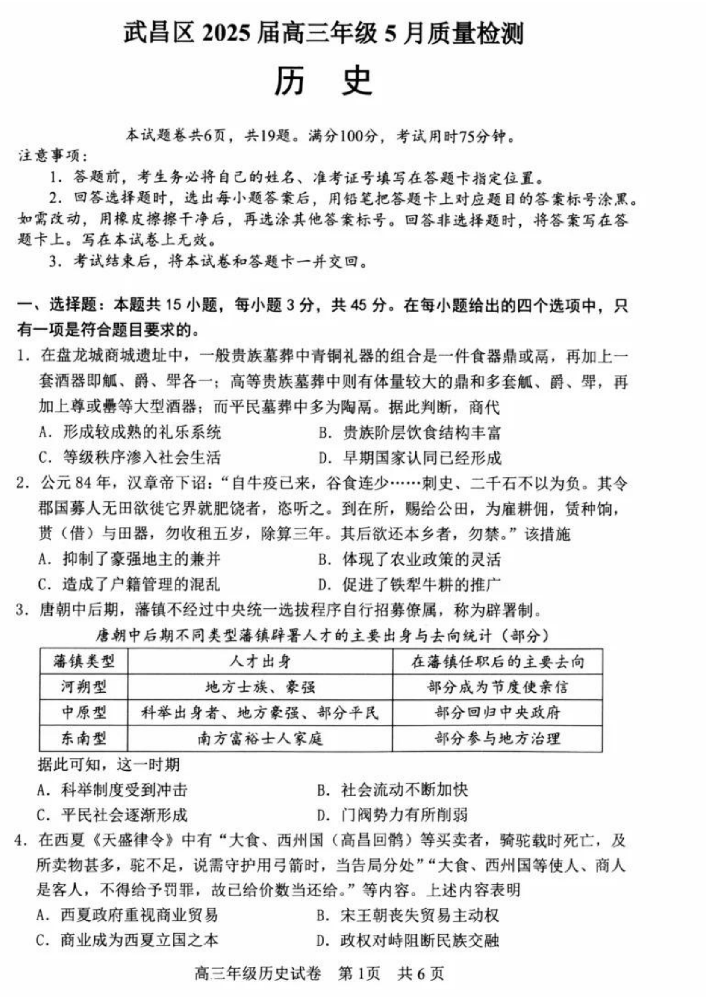 湖北省武汉市武昌区2025届高三5月质量检测-历史试卷_00.png